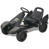 vidaXL Gokart med pedaler och justerbart s&auml;te svart
