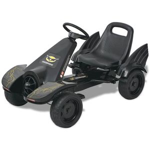 vidaXL Gokart med pedaler och justerbart s&auml;te svart