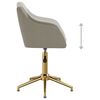 vidaXL Snurrbar matstol ljusgr&aring; sammet