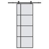 vidaXL Skjutd&ouml;rr med beslagset ESG glas och aluminium 76x205 cm