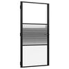 vidaXL Glasd&ouml;rr 102,5 x 3,5 x 201,5 cm Aluminium Svart