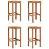 vidaXL Barstolar 4 st massiv teak