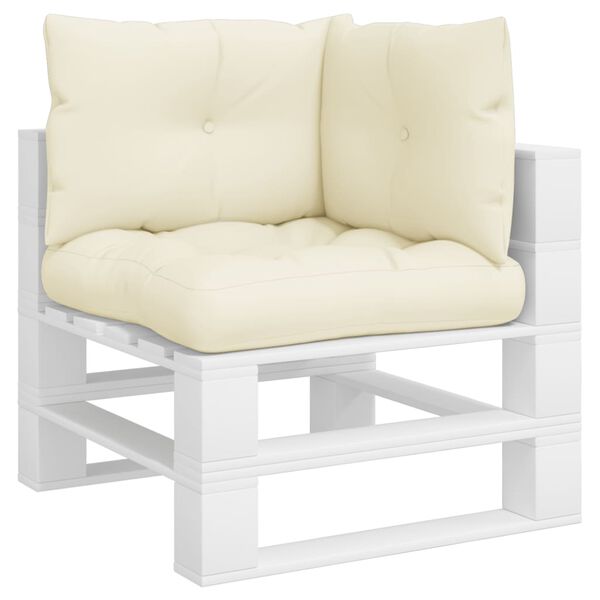 vidaXL Palldynor 3 st gräddvit tyg