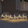 vidaXL LED Renar med 180 LED-lampor 6 pcs Guld PET
