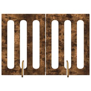 vidaXL F&auml;llbar husdjursgrind 2 pcs R&ouml;kt Ek 100,5 x 38 x 70 cm