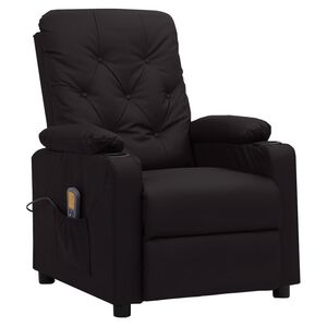vidaXL Massagef&aring;t&ouml;lj svart konstl&auml;der