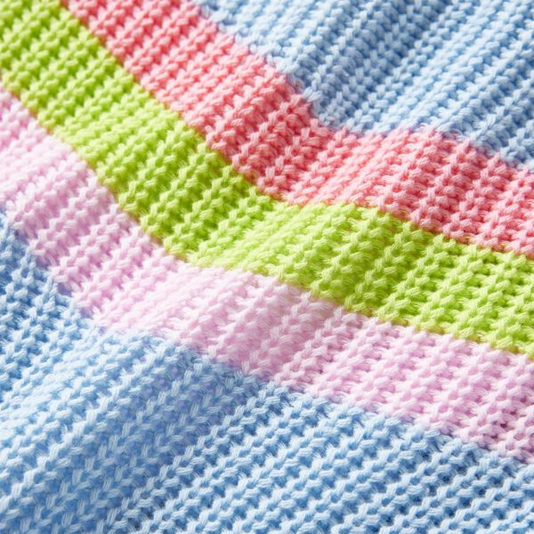 Stickad tröja för barn blå 128