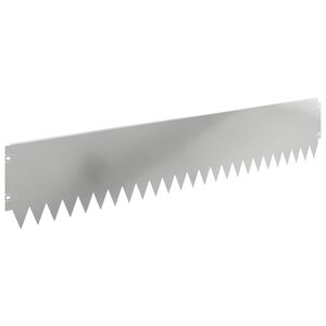 vidaXL Kant f&ouml;r gr&auml;smatta 20 st 103 x 20 cm St&aring;l Silver