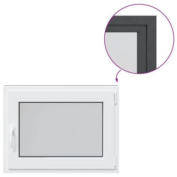 vidaXL K&auml;llarf&ouml;nster "RISOR" 80x60 cm Tilt- och vridf&ouml;nster DIN h&ouml;ger antracit