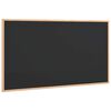 vidaXL Griffeltavla med massiv fururam svart 100x55 cm