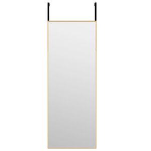 vidaXL Dörrspegel guld 30x80 cm glas och aluminium