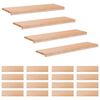 vidaXL Trapstegsmattor 20 st 90 x 25 x 2 cm Naturlig Massivt boktr&auml;
