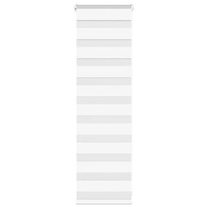vidaXL Rullgardin zebra vit 50x100 cm tyg bredd 45,9 cm polyester