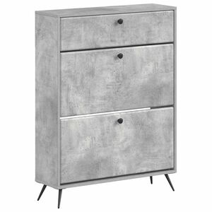 vidaXL Skosk&aring;p BREDA 78 x 24 x 103 cm Konstruerat tr&auml; Betonggr&aring;