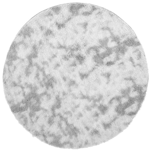 vidaXL Ryamatta med lång lugg NAVARRA silvergrå 160x160 cm polyester