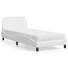 vidaXL Bed with Mattress "Dover" White 80x200 cm Faux Leather