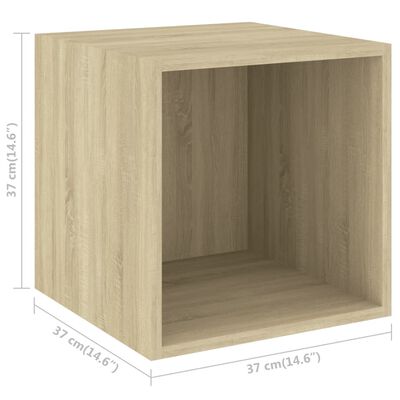 vidaXL Väggskåp sonoma-ek 37x37x37 cm konstruerat trä