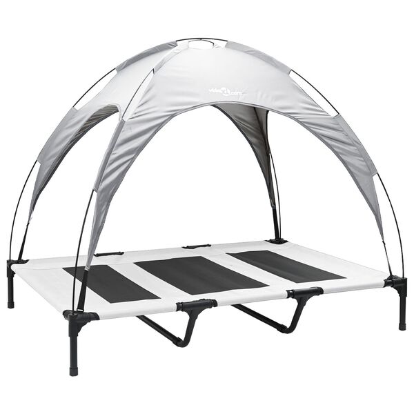 vidaXL Hunds&auml;ng Silvergr&aring; 122 x 93 x 106,5 cm St&aring;l