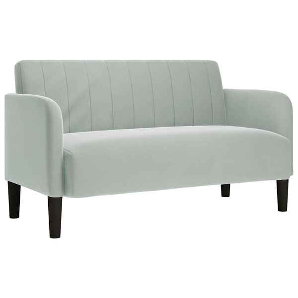 vidaXL Loveseat soffa ljusgr&aring; 109 cm sammet