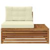 vidaXL Utomhus modulsoffa Naturf&auml;rg 115 x 83 x 73 cm Massivt Akaciatr&auml;