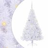 vidaXL Konstgjord julgran med 150 LED-lampor Vit 150 cm PVC och st&aring;l