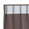 vidaXL M&ouml;rkl&auml;ggningsgardiner med Ringar 2 pcs M&ouml;rkbrun 260 x 140 cm