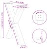 vidaXL Matbordsben X-formade 3 st svarta 70x(72-73) cm st&aring;l
