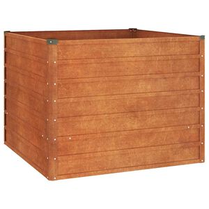 vidaXL Odlingsl&aring;da rostig 100x100x77 cm rosttr&ouml;gt st&aring;l