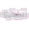 vidaXL Utomhussoffset 8 pcs Naturlig och Ljus Gr&aring; Massivt Akaciatr&auml;