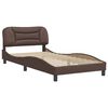 vidaXL Bed Frame without Mattress "Hvar" Brown 100x200 cm Faux Leather