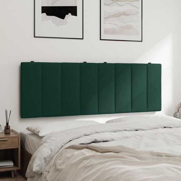 vidaXL Headboard Cushion "Hanko" Dark Green 120 cm Velvet