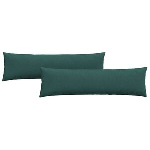 vidaXL Sofakuddar 2 pcs M&ouml;rkgr&ouml;n 145 x 40 cm tyg