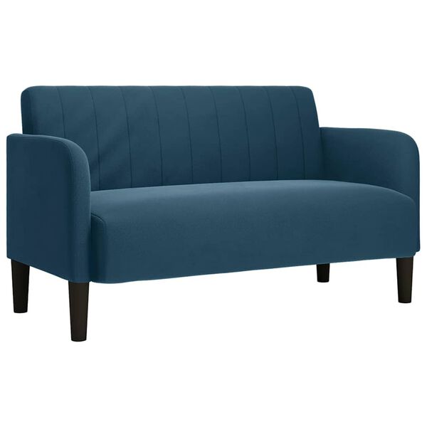 vidaXL Loveseat soffa bl&aring; 109 cm sammet