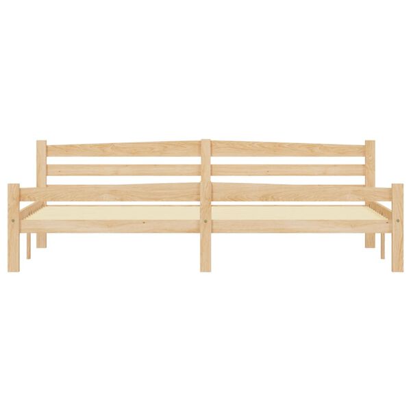 vidaXL S&auml;ngram med 4 l&aring;dor massiv furu 200x200 cm