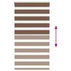 vidaXL Rullgardin zebra brun 75x100 cm tyg bredd 70,9 cm polyester