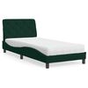 vidaXL Bed with Mattress Dark Green 80x200 cm Velvet