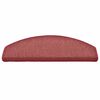 vidaXL Trappmattor 15 st 65x24x4 cm bordeaux halvrunda stora