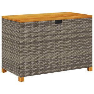 vidaXL Dynbox gr&aring; 110x55x63 cm konstrotting akaciatr&auml;