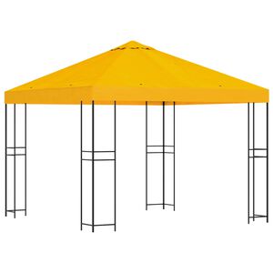 vidaXL Paviljong 3 x 3 m Gul Polyester och St&aring;l 190 gsm