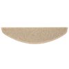 vidaXL Trappmattor 15 st 65x21x4 cm ljusbeige halvrunda stora