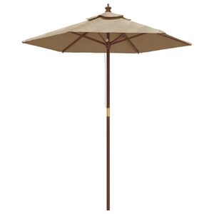 vidaXL Parasoll med tr&auml;st&aring;ng 196x231 cm mullvadsbrun