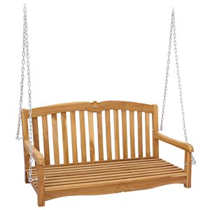 vidaXL Gungb&auml;nk i skalmodell 114 x 60 x 60,5 cm Massivt teaktr&auml;