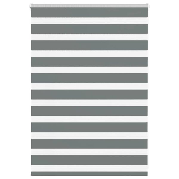 vidaXL Rullgardin zebra m&ouml;rkgr&aring; 100x100 cm tyg bredd 95,9 cm polyester
