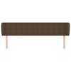 vidaXL S&auml;nggavel med kanter m&ouml;rkbrun 203x23x78/88 cm tyg