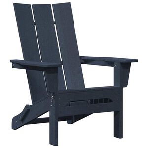 vidaXL Fällbar Adirondack Stol Marinblå 74.5 x 80.5 x 90cm HDPE