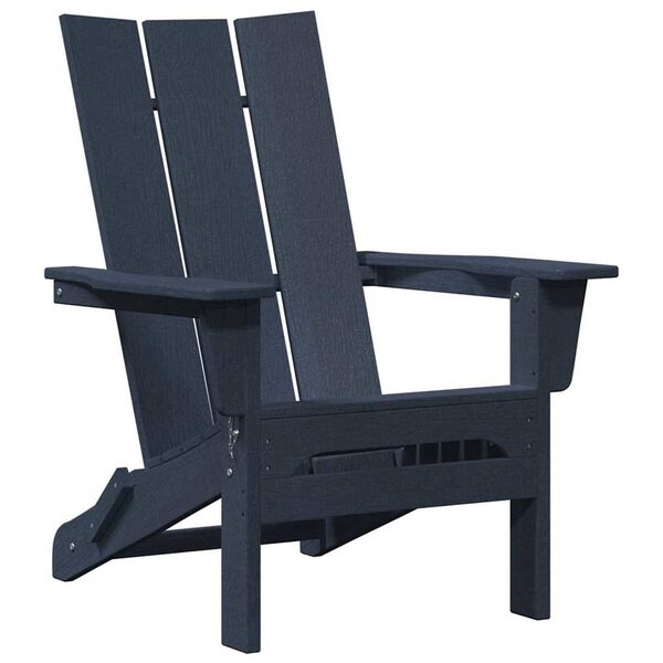vidaXL Fällbar Adirondack Stol Marinblå 74.5 x 80.5 x 90cm HDPE