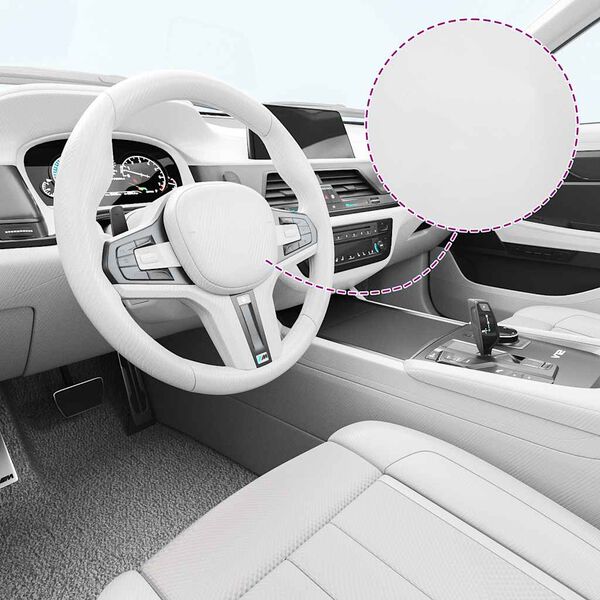 vidaXL Bilfoliering 4D vit 100x150 cm