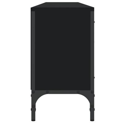vidaXL Tv-bänk med låda svart 200x25x44 cm konstruerat trä