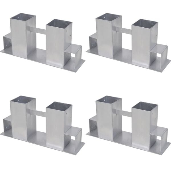 vidaXL Vedstaplingsst&ouml;d 4 st st&aring;l silver