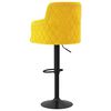 vidaXL Barstolar 2 st senapsgul sammet